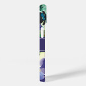 Coques Case-Mate iPhone Aquarelle violette Nom floral Monogramme (Verso / Droite)