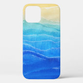 Coques Case-Mate iPhone Aquarelle vue mer et plage. (Verso)