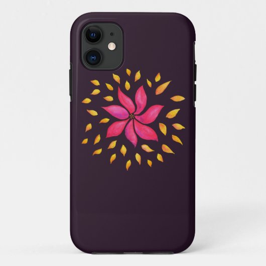 Coques Case-Mate iPhone Aquarelle Whimsical Abstraite Fleur rose (Dos)