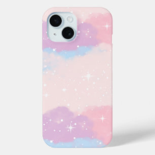 Coque Pour iPhone 15 Aquarelle Whimsical Multicolor Soft Pastel Cloud