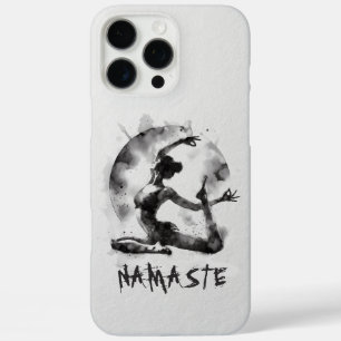 Coques iPhone 16 Pro Max Aquarelle Yoga Reiki Pose King Pigeon à une jambe