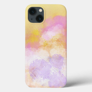 Coques Pour iPhone Aquarelles abstraites - arrière - plan orange