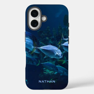 Coques iPhone 16 Aquarium cool Poisson Eau sombre Personnalisé