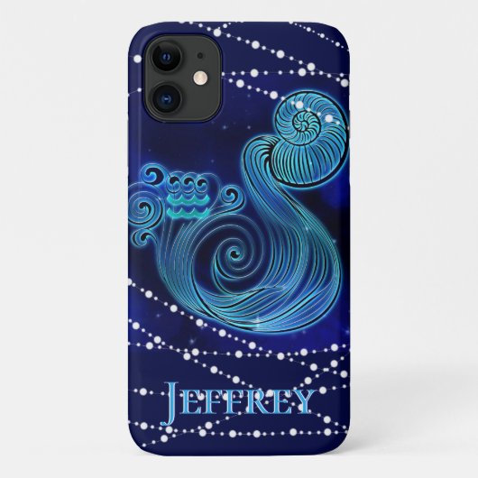 Coques Case-Mate iPhone Aquarius en bleu foncé II (Dos)
