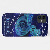 Coques Case-Mate iPhone Aquarius en bleu foncé II (Dos (Horizontal))
