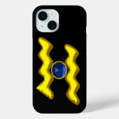 COQUES Case-Mate iPhone AQUARIUS /GOLD ZODIAC BIJOU D'ANNIVERSAIRE (Verso)