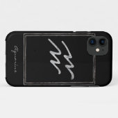 Coques Case-Mate iPhone Aquarius martelé argent stylisé astrologie zodiac (Dos (Horizontal))