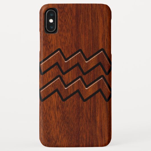 Coques Case-Mate iPhone Aquarius Zodiac Sign Brown Mahogany Style (Dos)