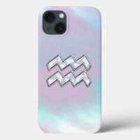 Aquarius Zodiac sur Mother of Pearl Style