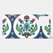 Coques Case-Mate iPhone arabique turque, fleurs de tulipe, motif sans cout (Verso (horizontal))