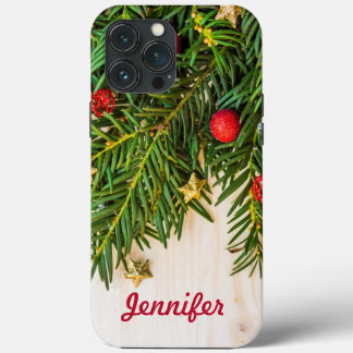 Case-Mate iPhone Case Araignée de Noël Pine Bough Ornements Monogramme