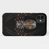 Coques Case-Mate iPhone Araignée de Steampunk, arrière - plan noir (Dos (Horizontal))