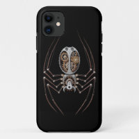 Araignée de Steampunk sur le noir