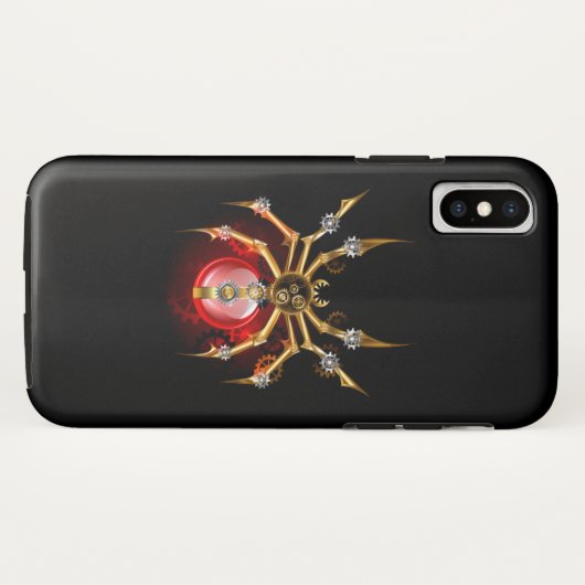 Coques Case-Mate iPhone Araignée en vapeur noire (Dos (Horizontal))