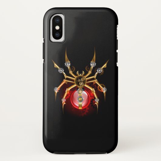 Coques Case-Mate iPhone Araignée en vapeur noire (Dos)