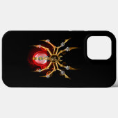 Coques Case-Mate iPhone Araignée en vapeur noire (Verso (horizontal))