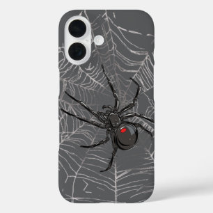 Coques iPhone 16 Araignée Noire Et Araignée De Toile D'Araignée