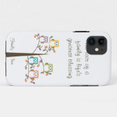 Coques Case-Mate iPhone Arborescence de la famille Owl et devis (Dos (Horizontal))