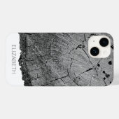 Coques Case-Mate iPhone Arbre à anneaux Imprimer Noir Blanc Nature Bois No (Verso (horizontal))
