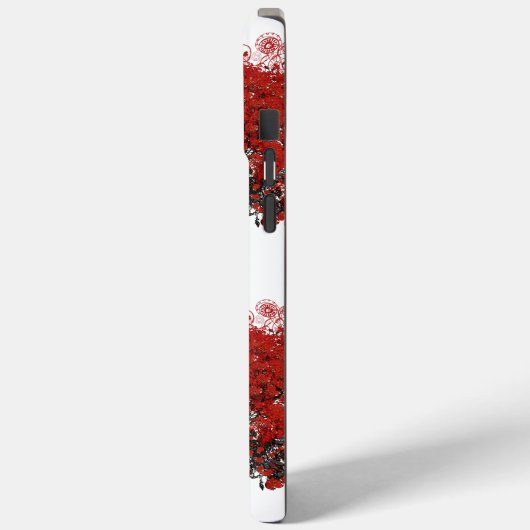 Coques Case-Mate iPhone Arbre à feuilles de coeur rouge (Verso / Gauche)