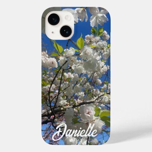 Coques Case-Mate iPhone arbre à fleurs de cerisier blanc (Verso)