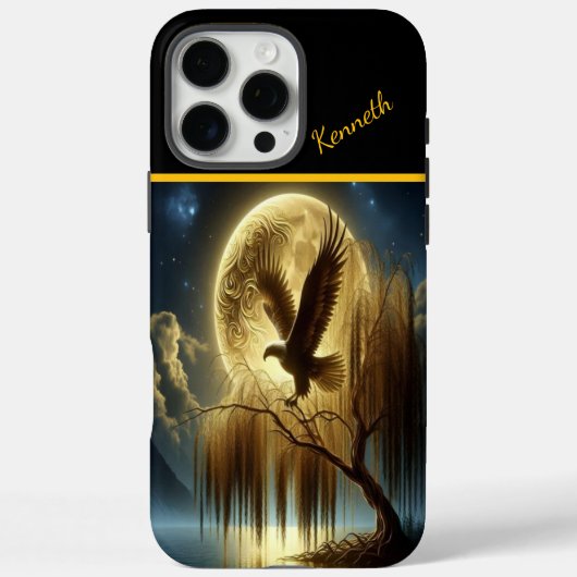 Coques Case-Mate iPhone Arbre à saule doré et aigle (Verso)