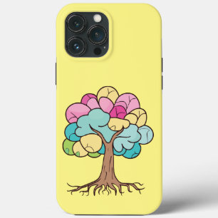 Case-Mate iPhone Case arbre Abstrait aux racines et feuilles colorés.