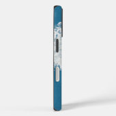 Coques Case-Mate iPhone Arbre abstrait sur fond bleu (Verso / Droite)