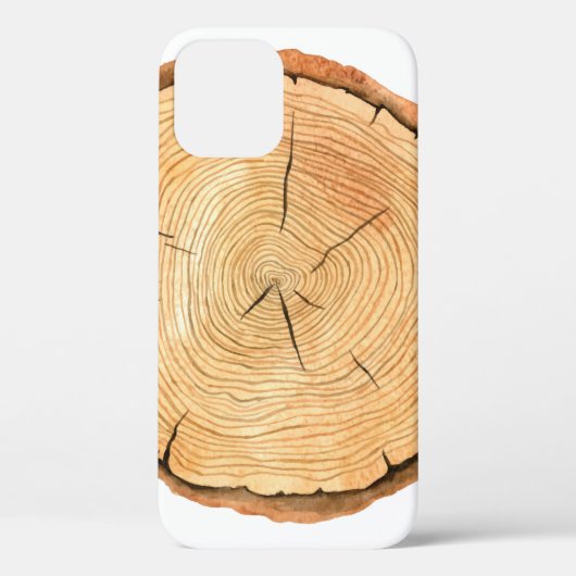 Coques Case-Mate iPhone Arbre anneaux. Illustration aquarelle. tabulation (Verso)