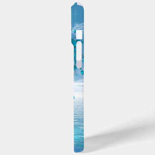 Coques Case-Mate iPhone Arbre bleu cristal (Verso / Gauche)