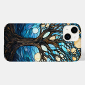 Coques Case-Mate iPhone arbre céleste en vitrail mignon (Verso (horizontal))