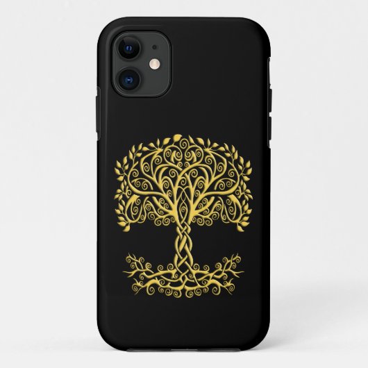 Coques Case-Mate iPhone Arbre Celtique Jaune (Dos)