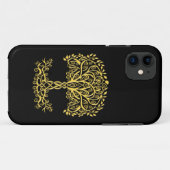 Coques Case-Mate iPhone Arbre Celtique Jaune (Dos (Horizontal))