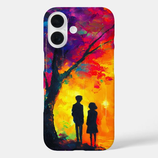 Coques Case-Mate iPhone Arbre coloré d'amour (Verso)