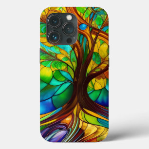 Case-Mate iPhone Case Arbre coloré de la vie en verre tendu