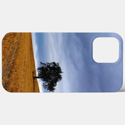 Coques Case-Mate iPhone Arbre dans un champ de blé (Verso (horizontal))