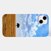 Coques Case-Mate iPhone Arbre dans un champ de blé récolté (Verso (horizontal))