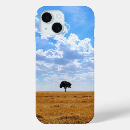 Coques Case-Mate iPhone Arbre dans un champ de blé récolté (Verso)