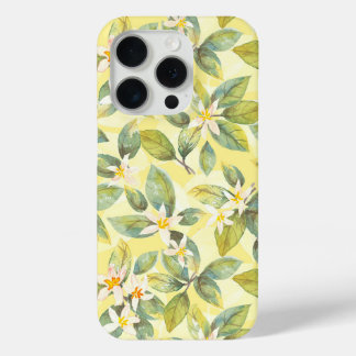 Coque iPhone 15 Pro Arbre de citron à fleurs C1