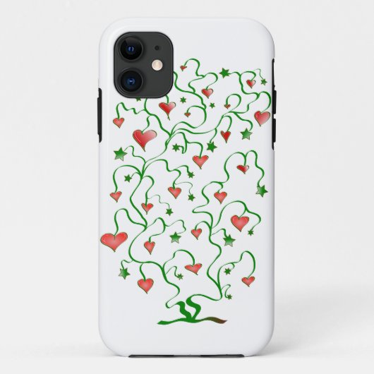 Coques Case-Mate iPhone Arbre de Coeurs avec Feuilles (Dos)