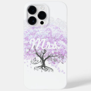 Coques Pour iPhone Arbre de lavande à feuilles en cœur Mariage oiseau