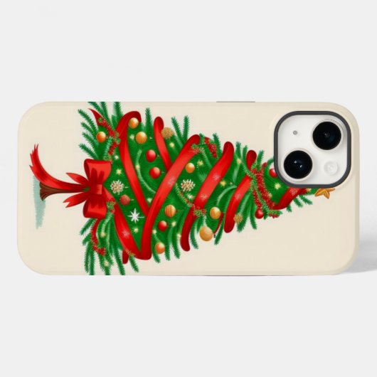 Coques Case-Mate iPhone Arbre de Noël (Verso (horizontal))