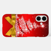 Coques Case-Mate iPhone Arbre de Noël avec faux Bow (Verso (horizontal))