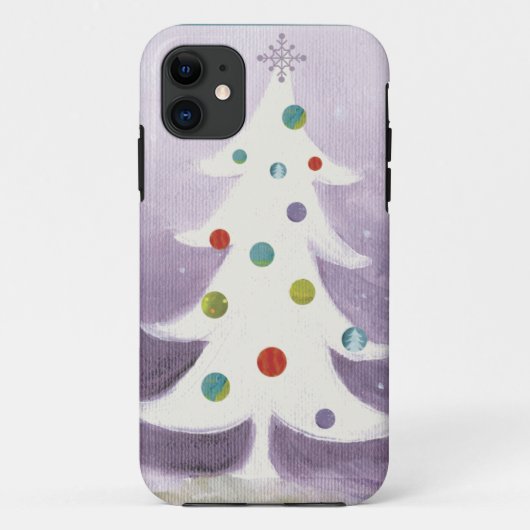 Coques Case-Mate iPhone Arbre de Noël blanc (Dos)