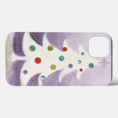 Coques Case-Mate iPhone Arbre de Noël blanc (Verso (horizontal))