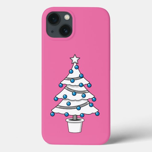 Coques Case-Mate iPhone Arbre de Noël blanc (Verso)