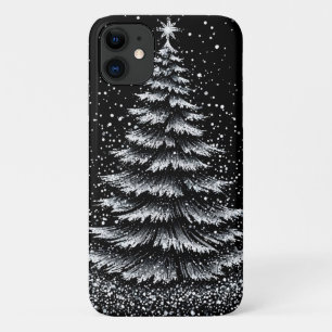 Case-Mate iPhone Case Arbre de Noël blanc Élégante esthétique hivernale