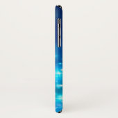 Coques Case-Mate iPhone Arbre de Noël bleu électrique moderne avec lumière (Dos/Gauche)