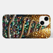 Coques Case-Mate iPhone Arbre de Noël doré de luxe Premium Festif (Verso (horizontal))