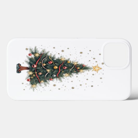 Coques Case-Mate iPhone Arbre de Noël élégant (Verso (horizontal))